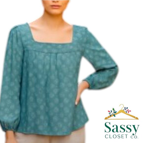 LUCKY BRAND Top – Smocked Detail, Long Sleeve, Sz S, Excellent - Picture 1 of 5
